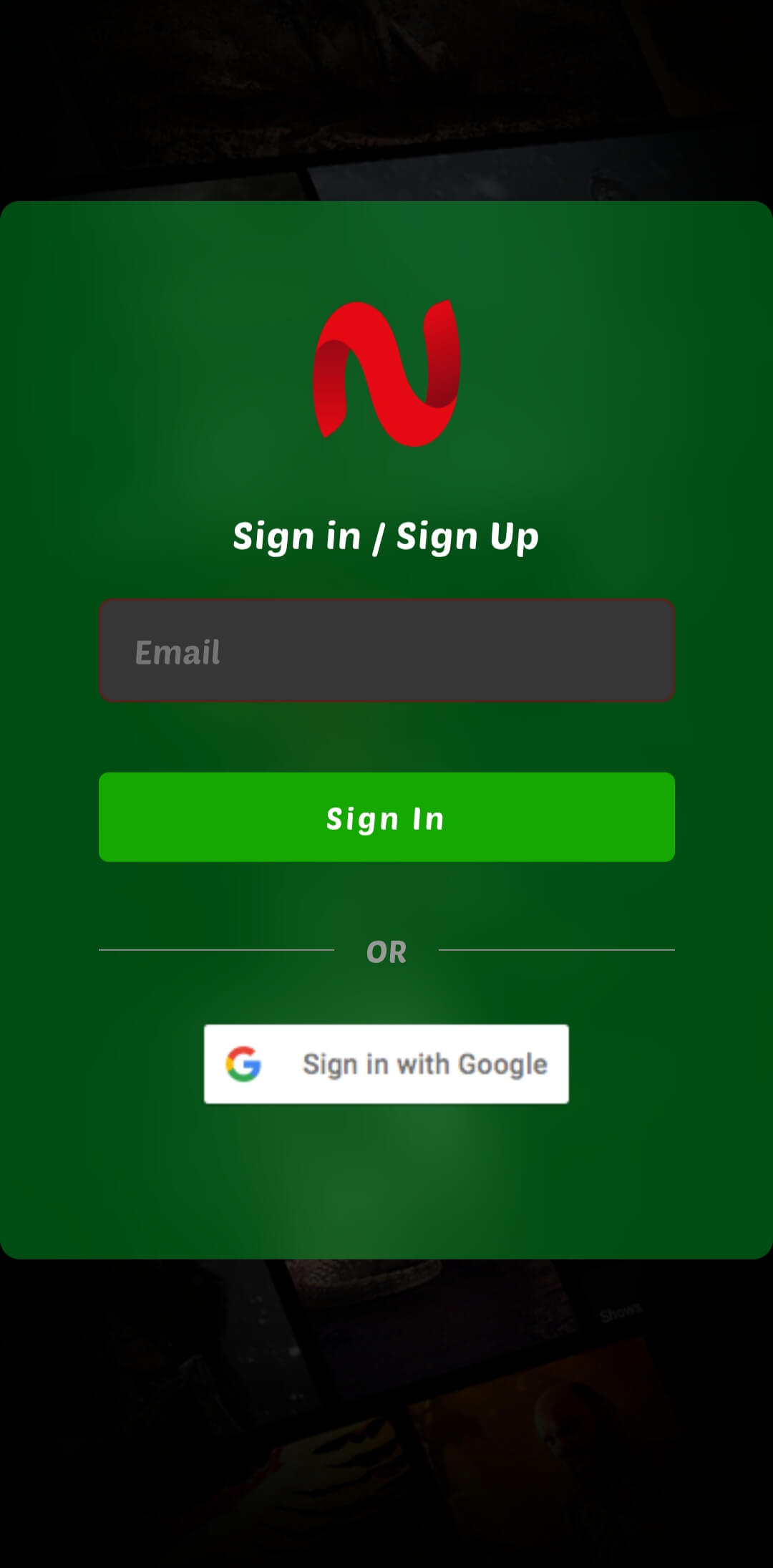 Tap Login/Profile