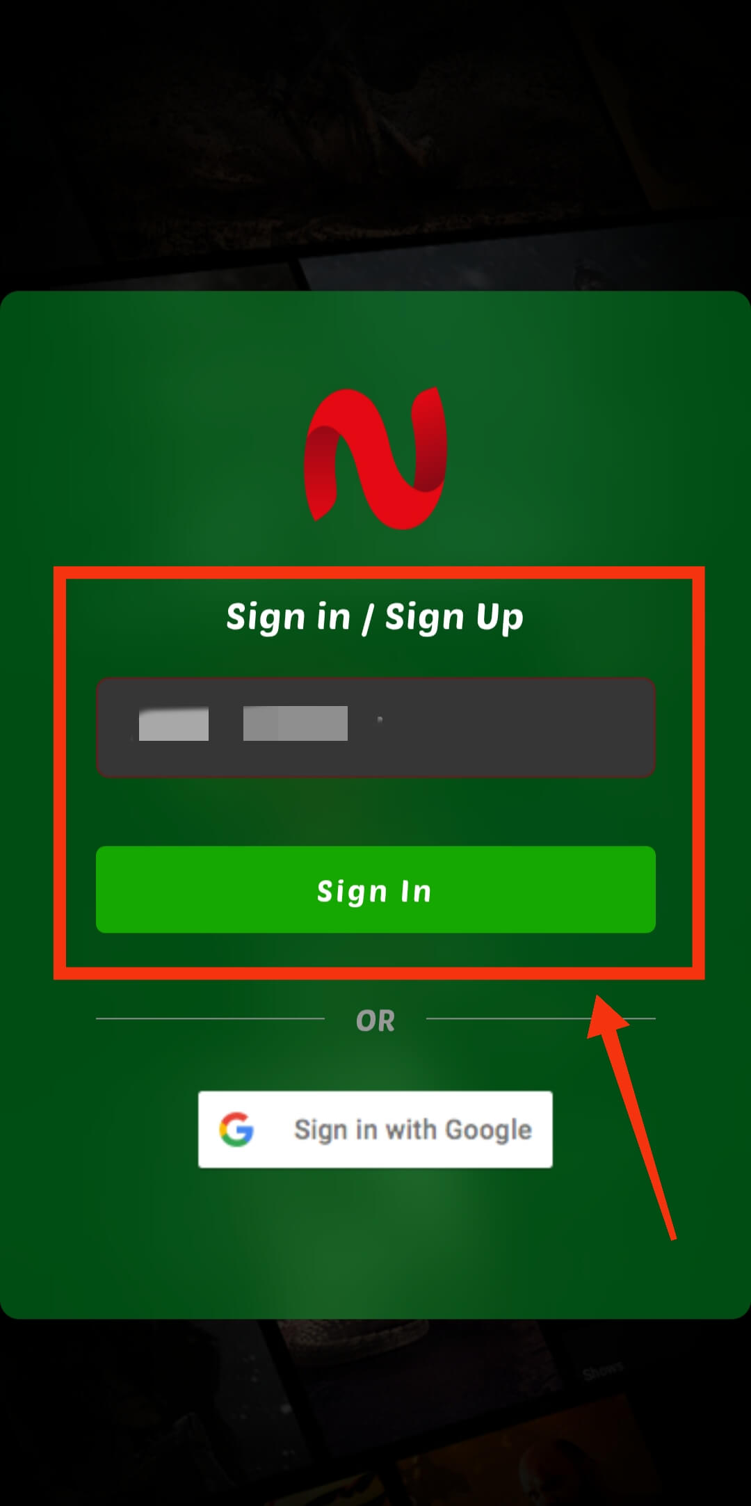 Type Password