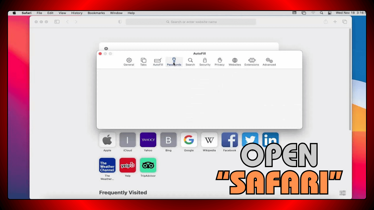 Open Safari